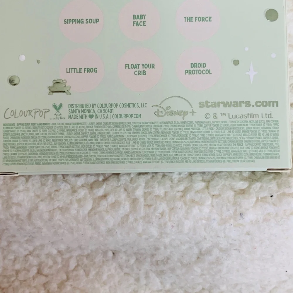 COLOURPOP the child shadow palette, green Patel
